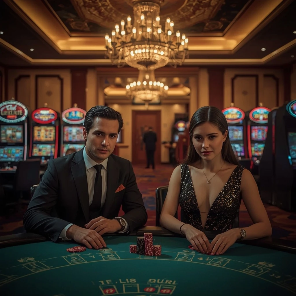 Two poker players in a WINSPARK CASINO
